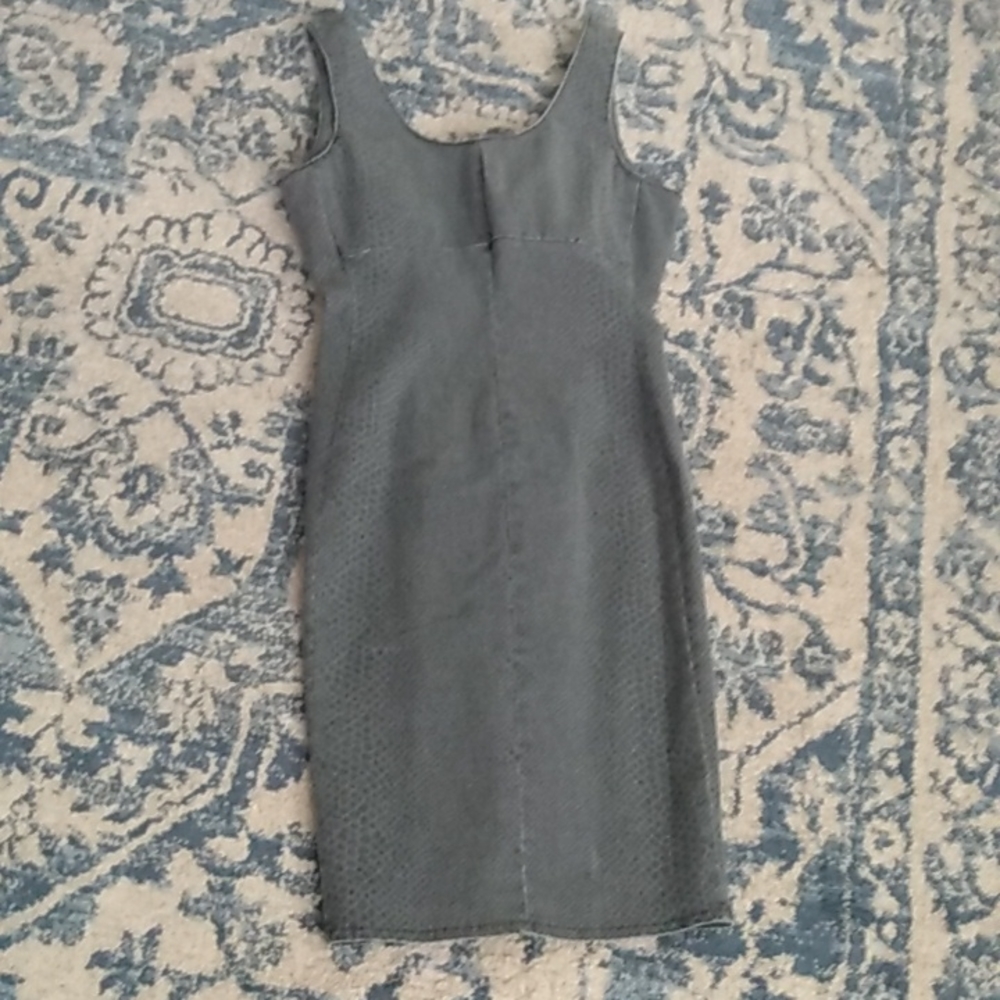 Gap 1969 gray snake print denim bodycon wiggle dress xs
